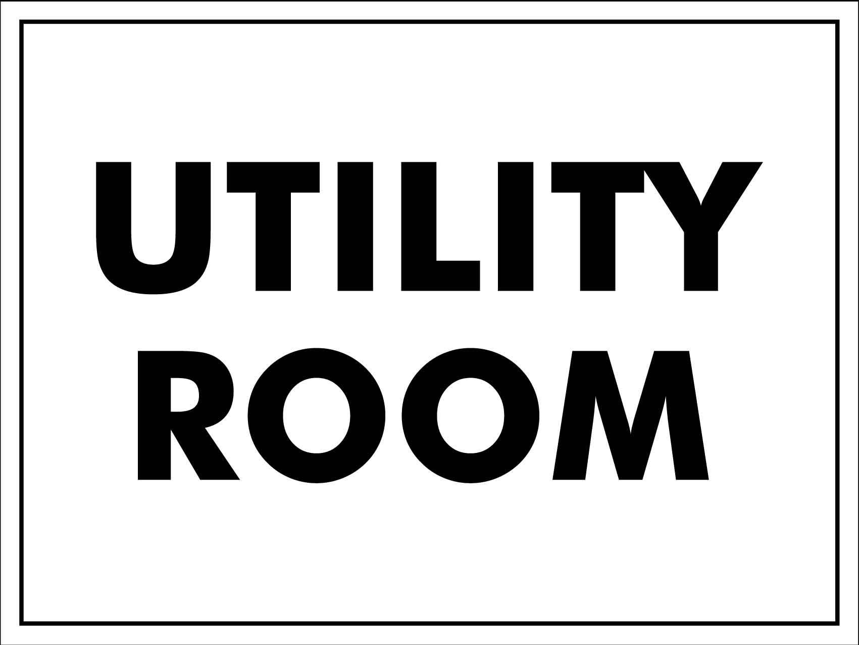 Utility Room Sign - New Signs