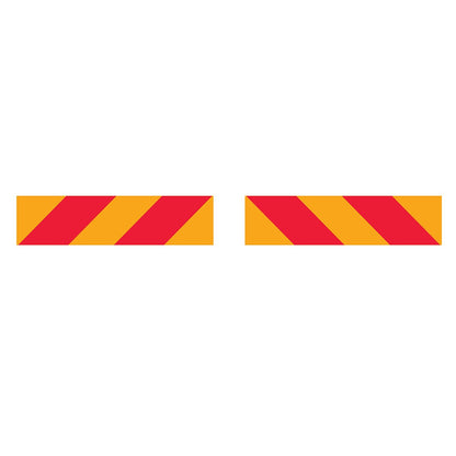 Vehicle Rear Marker Red Yellow Candy Plates (Set) Reflective Sign - New Signs