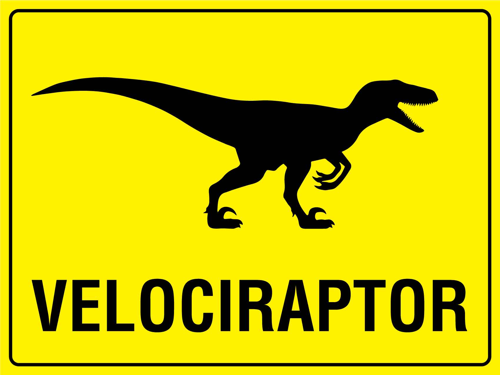 Velociraptor Sign - New Signs
