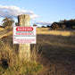 Warning Farm Biosecurity Red Sign - New Signs