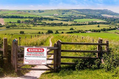 Warning Farm Biosecurity Red Sign - New Signs