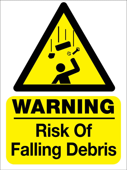 Warning Risk Of Falling Debris Sign - New Signs