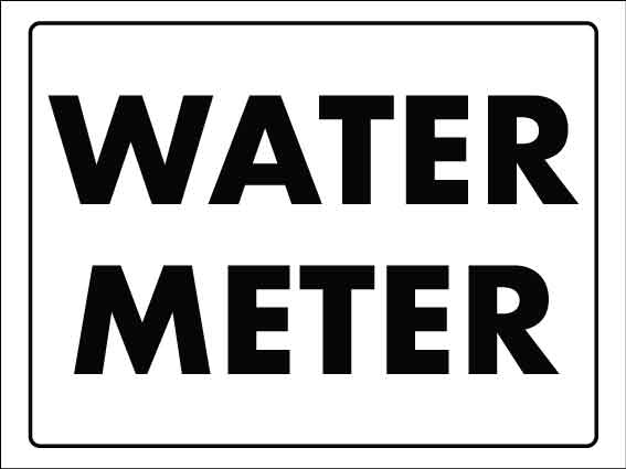 Water Meter Sign - New Signs