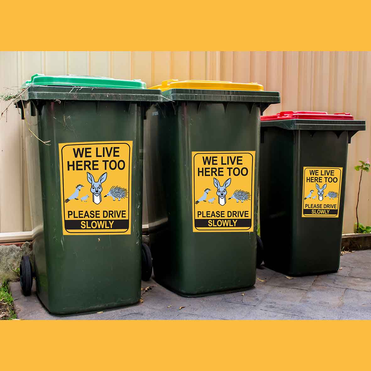 We Live Here Too Please Drive Slowly Sign - New Signs