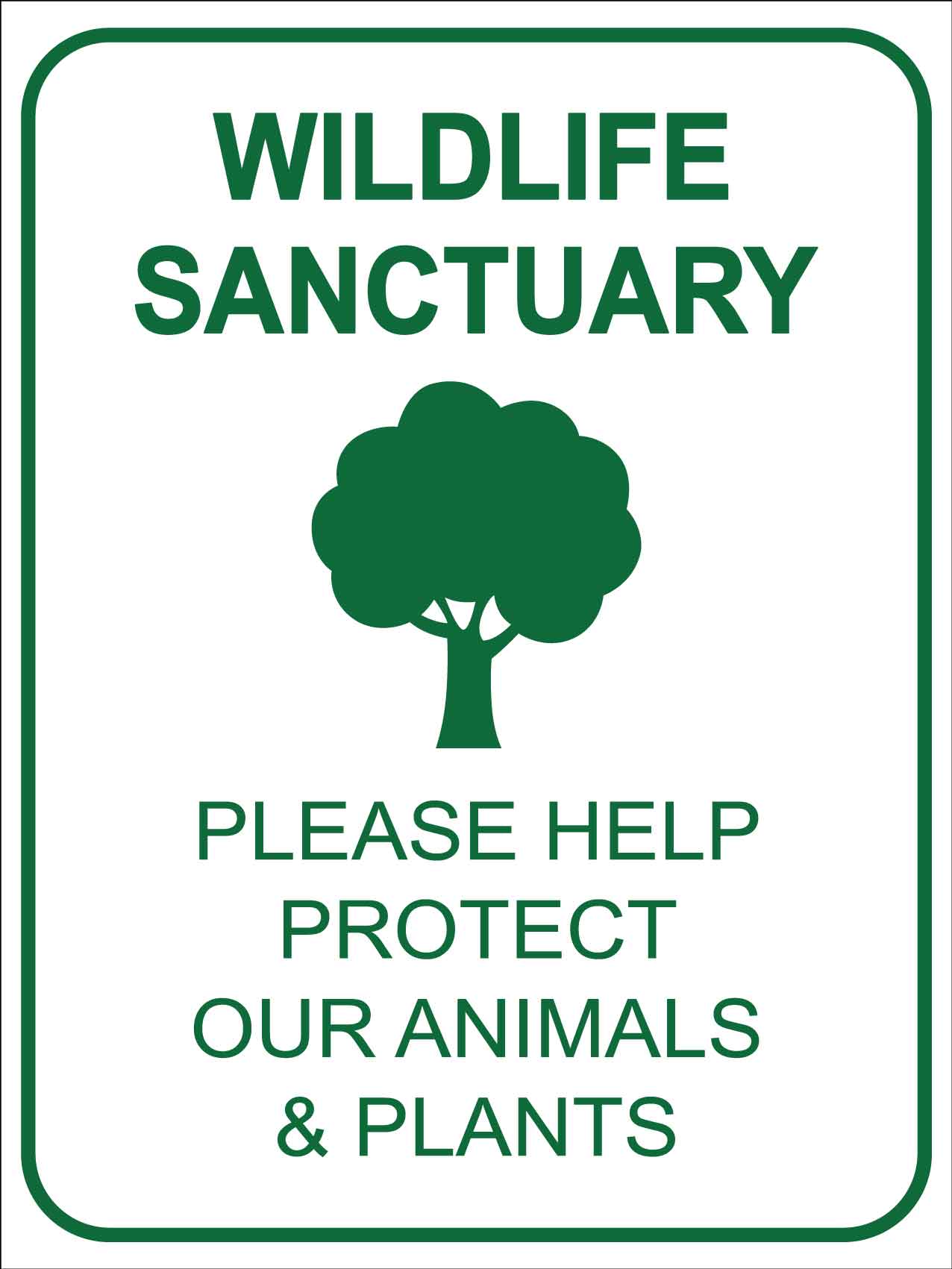 Wildlife Sanctuary Sign - New Signs