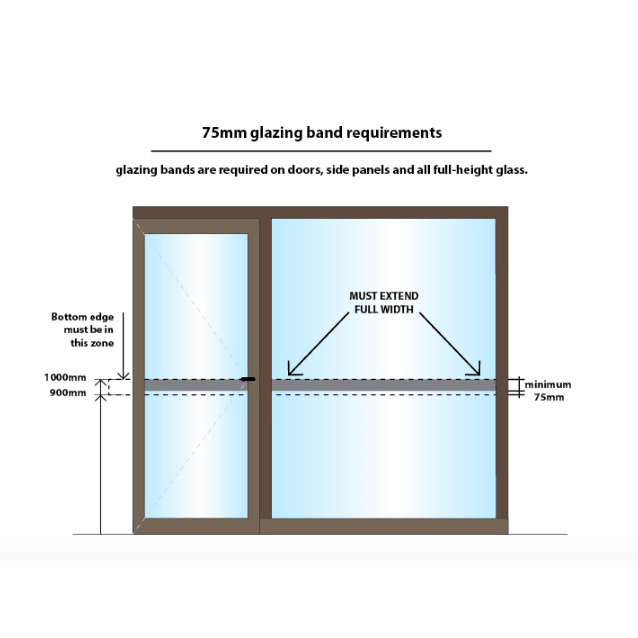 Window Safety Decals - White - New Signs